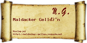 Maldacker Gellén névjegykártya